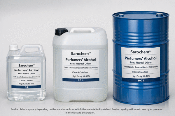 Perfumery Alcohol (Specially Denatured Ethanol / Ethyl Alcohol) - 96% Pure | Extra Neutral Odour & Colourless | High Proof - Sarochem®