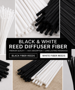 Fiber Reed Sticks for Reed Diffuser - | Specially Engineered Micro-Porous Fiber with Advanced Capillary Diffusion Technology |  Dimensions : 8"x 3mm