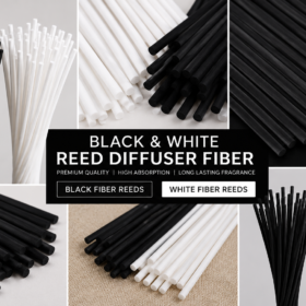 Fiber Reed Sticks for Reed Diffuser - | Specially Engineered Micro-Porous Fiber with Advanced Capillary Diffusion Technology |  Dimensions : 8"x 3mm