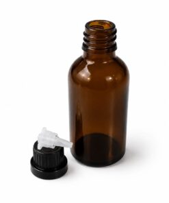 Amber Glass Euro Dropper Bottle with Tamper Evident Cap - Sarochem®