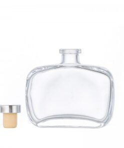 Reed Diffuser Bottle with Silver Dart Cap | Flat & Clear Transparent Glass - 200 ML | SKU - SCRDFLAT115